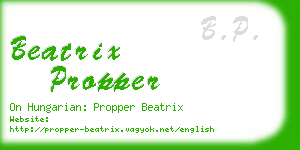 beatrix propper business card